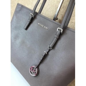 [NEW] MICHAEL KORS 30T5STVT2L JET SET TRAVEL MEDIUM SAFFIANO LEATHER TOP-ZIP TOTE